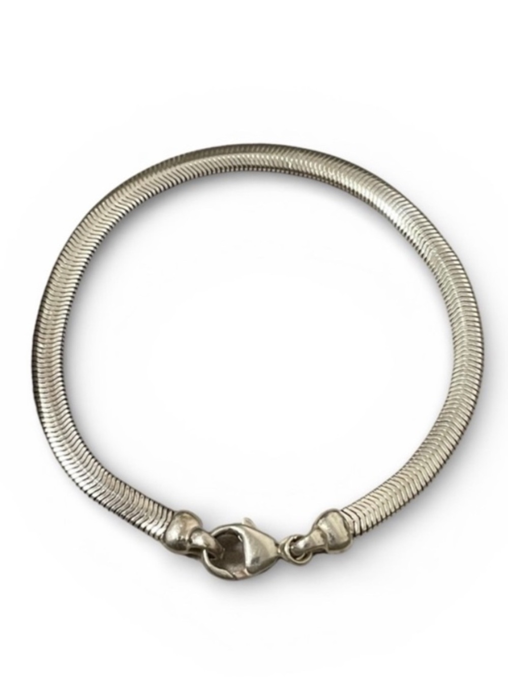 Silver Herringbone Bracelet